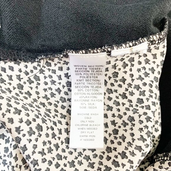 LOFT mixed materials animal print long sleeve pullover sweater - Large - Picture 5 of 7